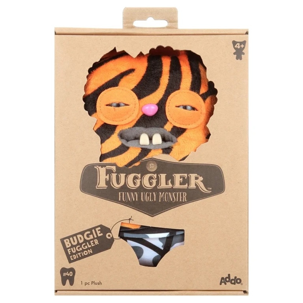 Budgie nwt Fuggler Rabid Rabbit - Tiger / Orange Alternative Plush